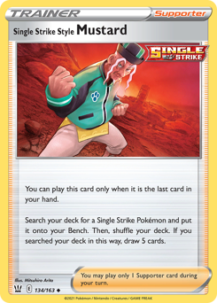 Single Strike Style Mustard z edície Battle Styles, karta č.134
