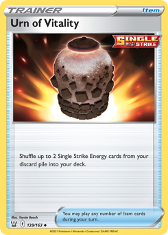 Urn of Vitality z edície Battle Styles, karta č.139