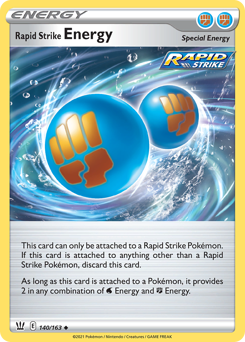 Rapid Strike Energy z edície Battle Styles, karta č.140
