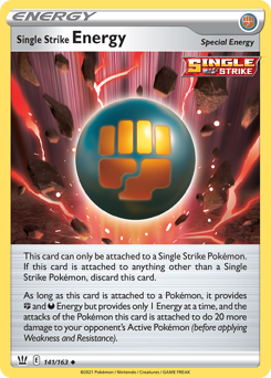 Single Strike Energy z edície Battle Styles, karta č.141