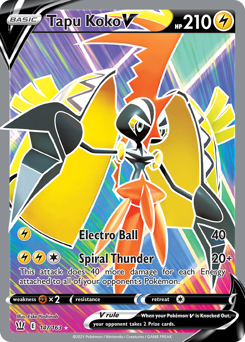 Tapu Koko V z edície Battle Styles, karta č.147