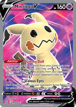 Mimikyu V z edície Battle Styles, karta č.148
