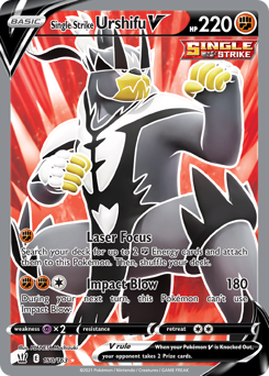 Single Strike Urshifu V z edície Battle Styles, karta č.150