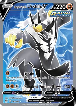 Rapid Strike Urshifu V z edície Battle Styles, karta č.152