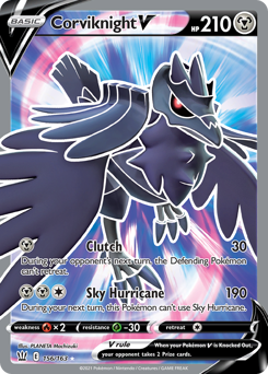 Corviknight V z edície Battle Styles, karta č.156