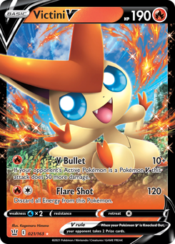 Victini V z edície Battle Styles, karta č.21