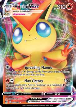 Victini VMAX z edície Battle Styles, karta č.22