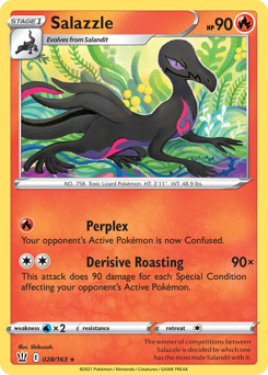 Salazzle z edície Battle Styles, karta č.28