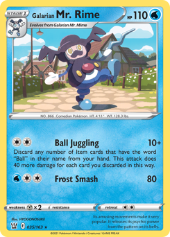 Galarian Mr. Rime z edície Battle Styles, karta č.35