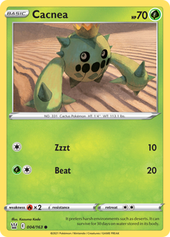 Cacnea z edície Battle Styles, karta č.4