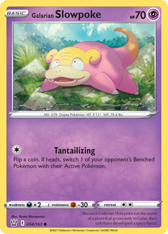 Galarian Slowpoke z edície Battle Styles, karta č.54