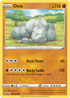 Onix z edície Battle Styles, karta č.68