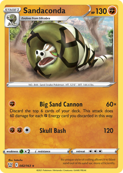 Sandaconda z edície Battle Styles, karta č.82