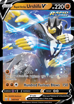 Rapid Strike Urshifu V z edície Battle Styles, karta č.87
