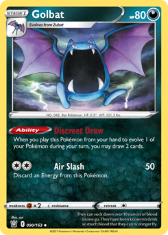 Golbat z edície Battle Styles, karta č.90