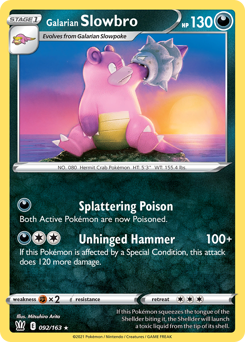 Galarian Slowbro z edície Battle Styles, karta č.92