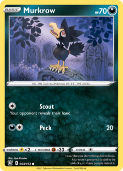 Murkrow z edície Battle Styles, karta č.93