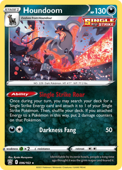 Houndoom z edície Battle Styles, karta č.96