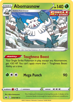 Abomasnow z edície Chilling Reign, karta č.10