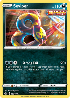 Seviper z edície Chilling Reign, karta č.102
