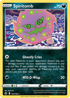 Spiritomb z edície Chilling Reign, karta č.103