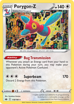 Porygon-Z z edície Chilling Reign, karta č.118