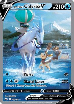 Ice Rider Calyrex V z edície Chilling Reign, karta č.164