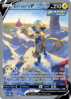Zeraora V z edície Chilling Reign, karta č.166