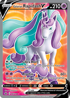 Galarian Rapidash V z edície Chilling Reign, karta č.167