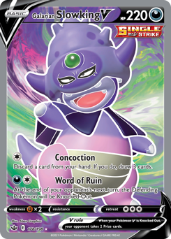 Galarian Slowking V z edície Chilling Reign, karta č.178