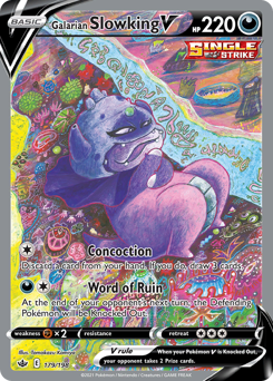 Galarian Slowking V z edície Chilling Reign, karta č.179