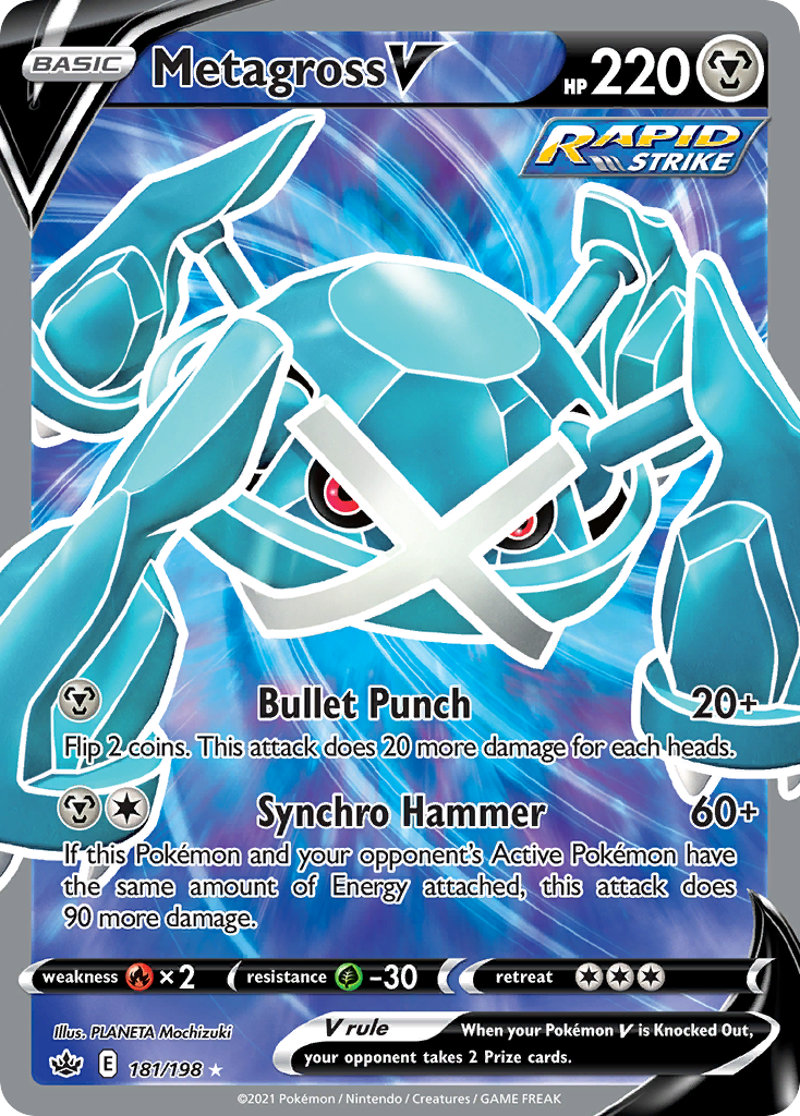 Metagross V z edície Chilling Reign, karta č.181