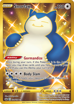 Snorlax z edície Chilling Reign, karta č.224