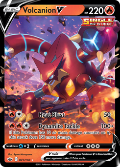 Volcanion V z edície Chilling Reign, karta č.25
