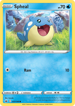 Spheal z edície Chilling Reign, karta č.37