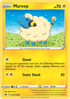 Mareep z edície Chilling Reign, karta č.47