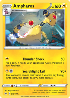 Ampharos z edície Chilling Reign, karta č.49