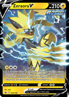 Zeraora V z edície Chilling Reign, karta č.53