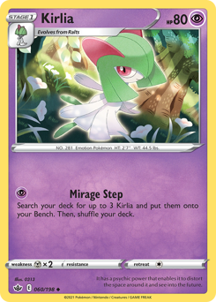 Kirlia z edície Chilling Reign, karta č.60