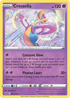 Cresselia z edície Chilling Reign, karta č.64
