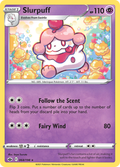 Slurpuff z edície Chilling Reign, karta č.68