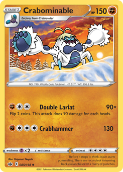 Crabominable z edície Chilling Reign, karta č.85