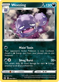 Weezing z edície Chilling Reign, karta č.95