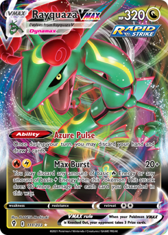Rayquaza VMAX z edície Evolving Skies, karta č.111
