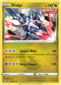 Dialga z edície Evolving Skies, karta č.112