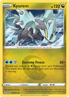 Kyurem z edície Evolving Skies, karta č.116