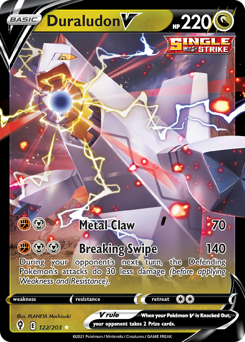 Duraludon V z edície Evolving Skies, karta č.122