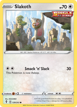 Slakoth z edície Evolving Skies, karta č.129