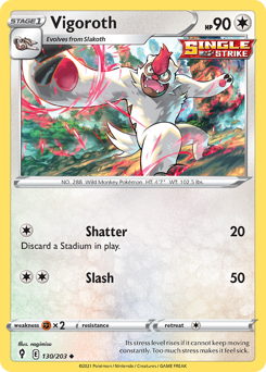 Vigoroth z edície Evolving Skies, karta č.130