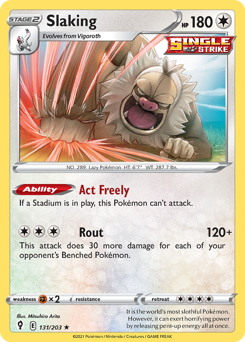 Slaking z edície Evolving Skies, karta č.131